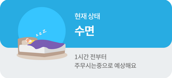 현재 상태: 수면